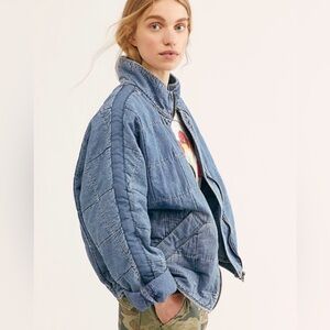 Free People Denim Dolman Jacket